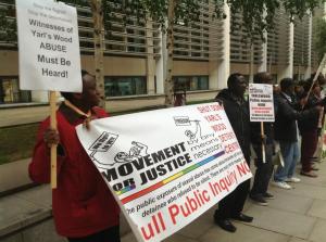 Movement for Justice protest outside Home Office today